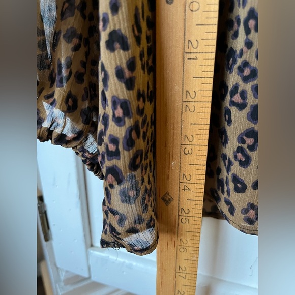CeCe Smocked Off-Shoulder
Leopard Print Blouse in Spice - Picture 10 of 10
